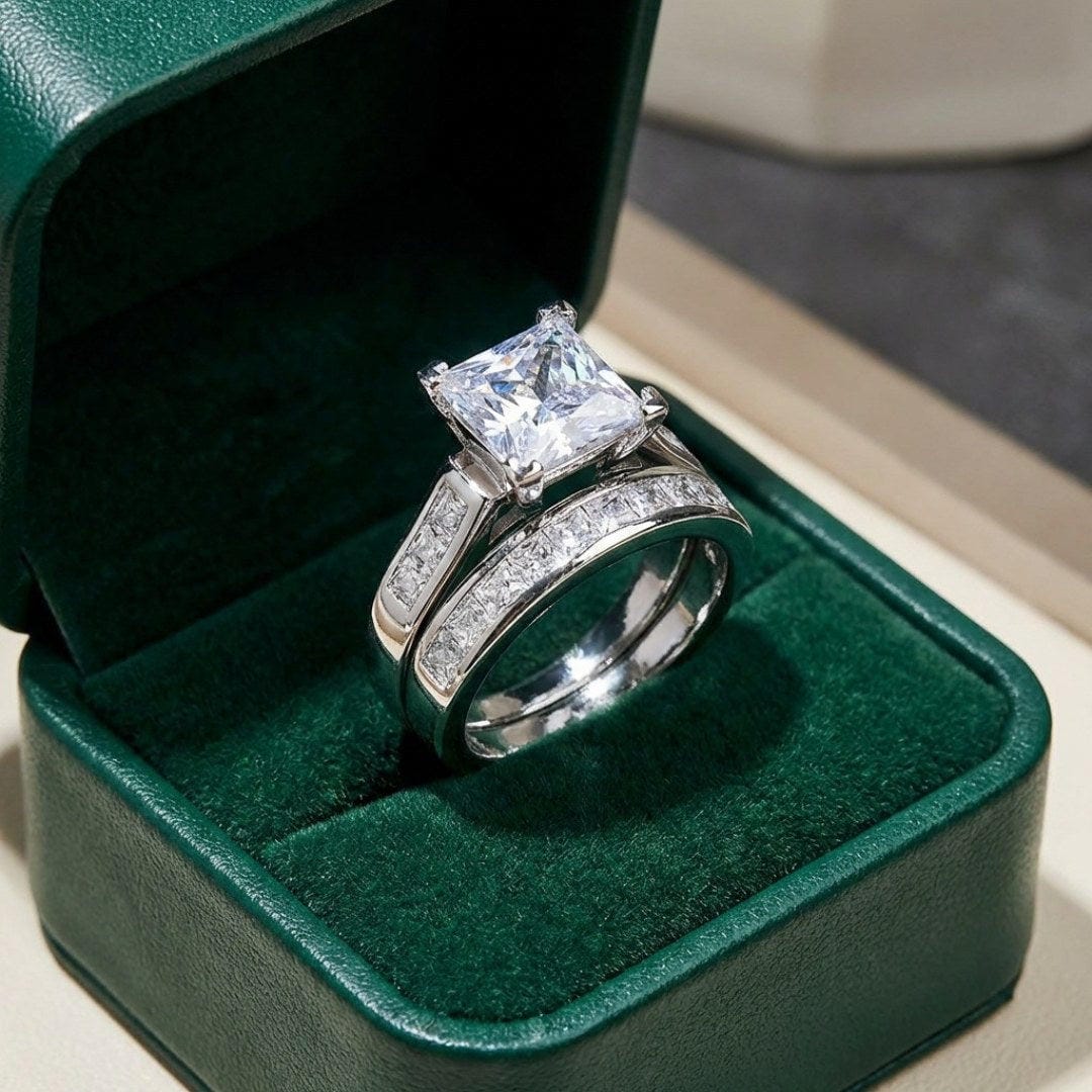 Princess Cut Bridal Ring Set