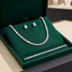 Clear Round Cubic Zirconia Bridal Set
