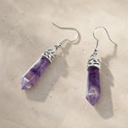 Amethyst Crystal Drop Earrings