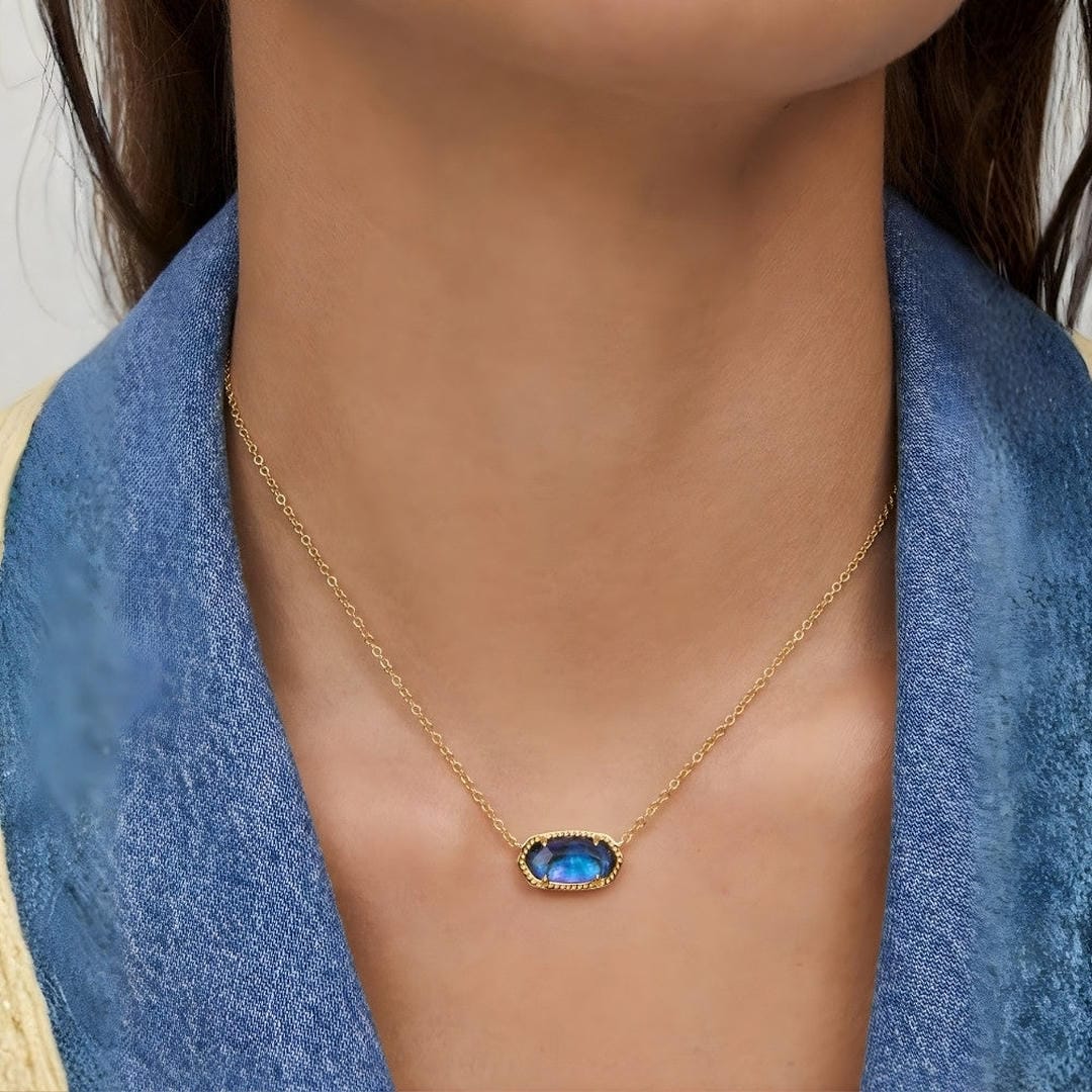Classic Oval Sapphire Necklace