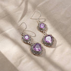 Heart Halo Drop Earrings