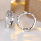 Vintage Zirconia Hoop Earrings