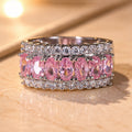 Oval Zirconia Cluster Ring