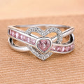 Shimmering Heart Zircon Ring