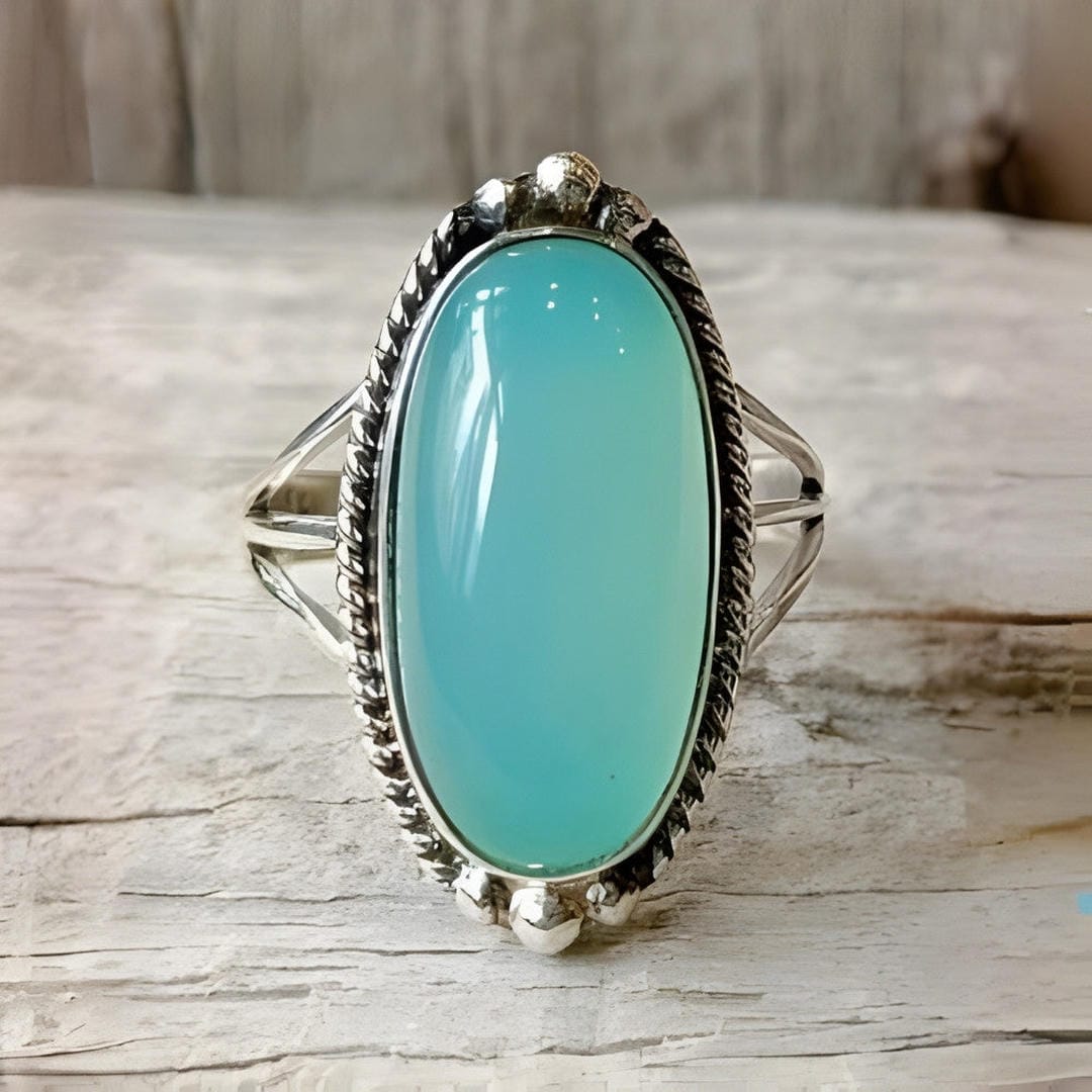 Vintage Silver Turquoise Statement Ring