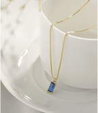 Minimalist Sapphire Pendant Necklace